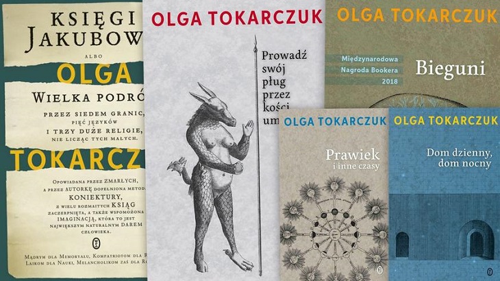 okładki książek Olgi Tokarczuk