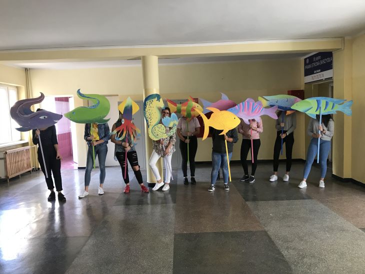 Uczennice klasy II BT, III BT oraz IV BT, w dniach 28.08. - 4.09.2018 r. pod opieką p. Anny Werner, zrealizowały projekt malarski.