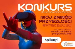 Dziewczyna w wirtualnych okularach wskazuje palcem