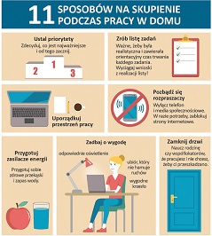 plakat o skupieniu na zadaniach