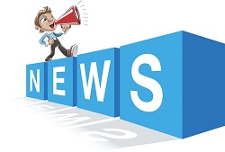 klocki z napisem news