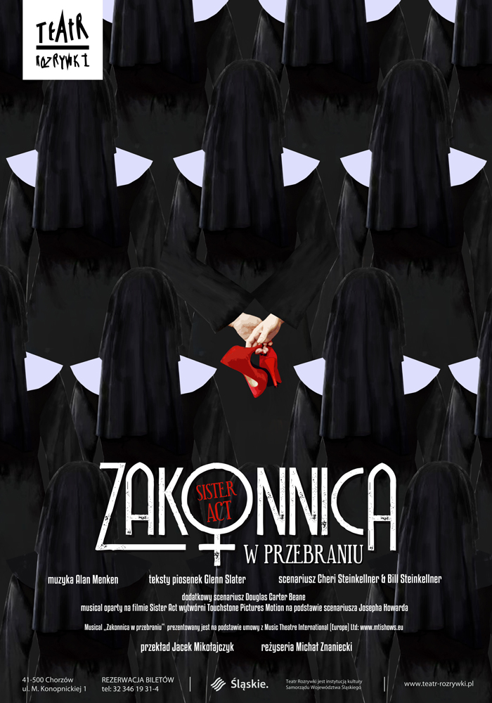 Plakat spektaklu "Zakonnica w przebraniu"