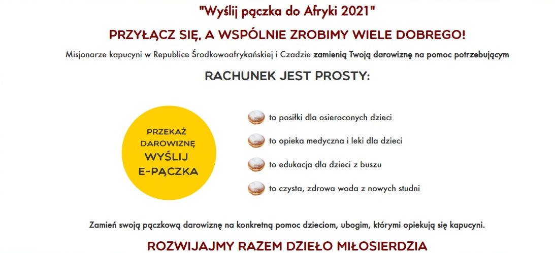 obraz plakat paczek dla Afryki