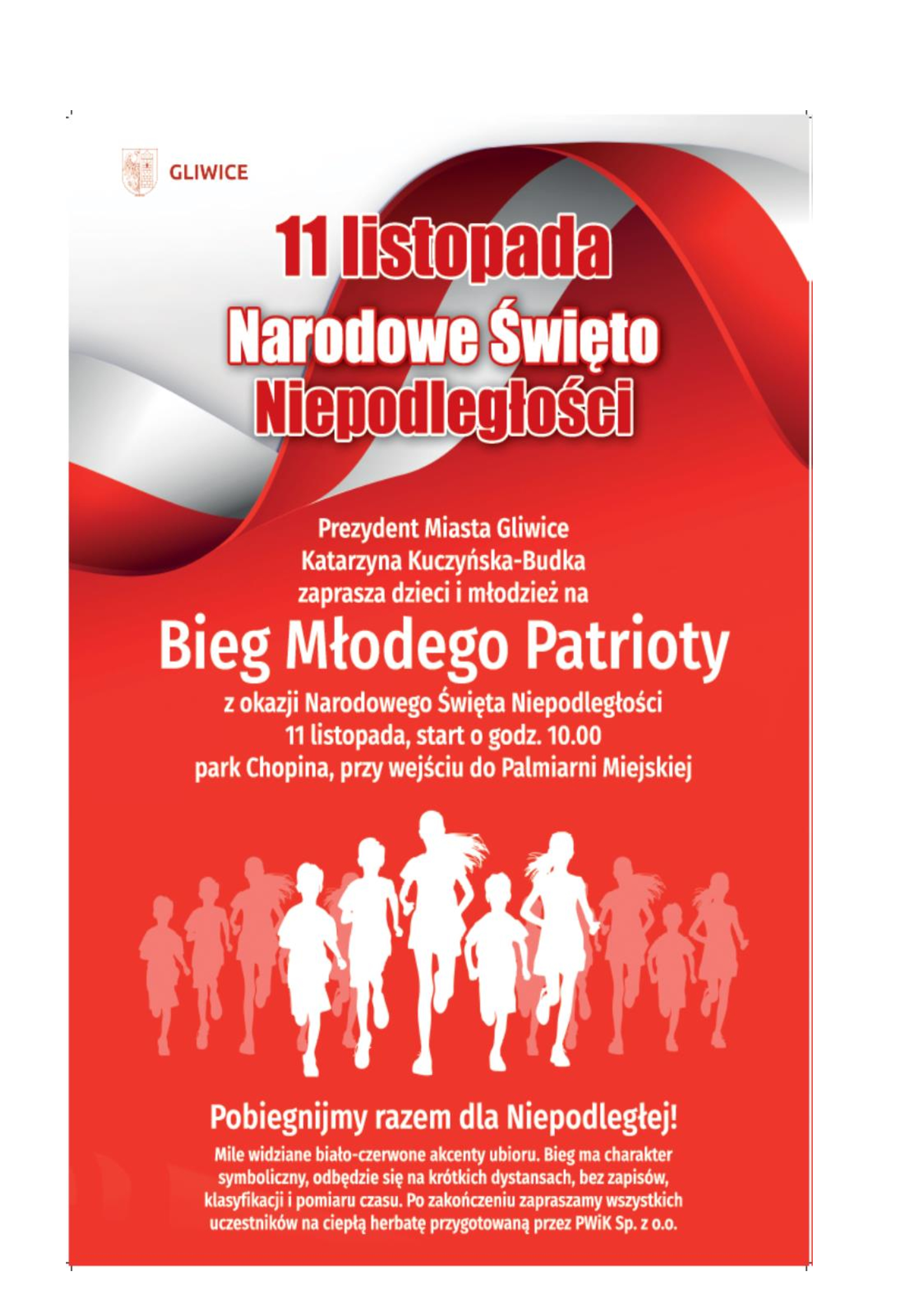 plakat wydarzenia - Bieg młodego patrioty