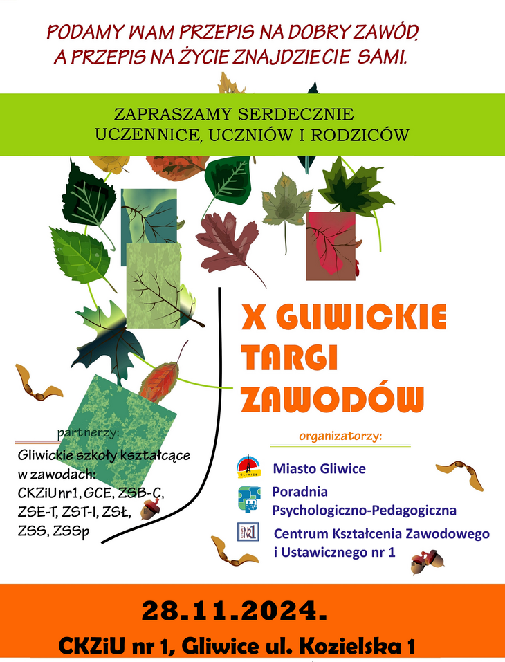 X Gliwickie Targi Zawodów - plakat organizatora