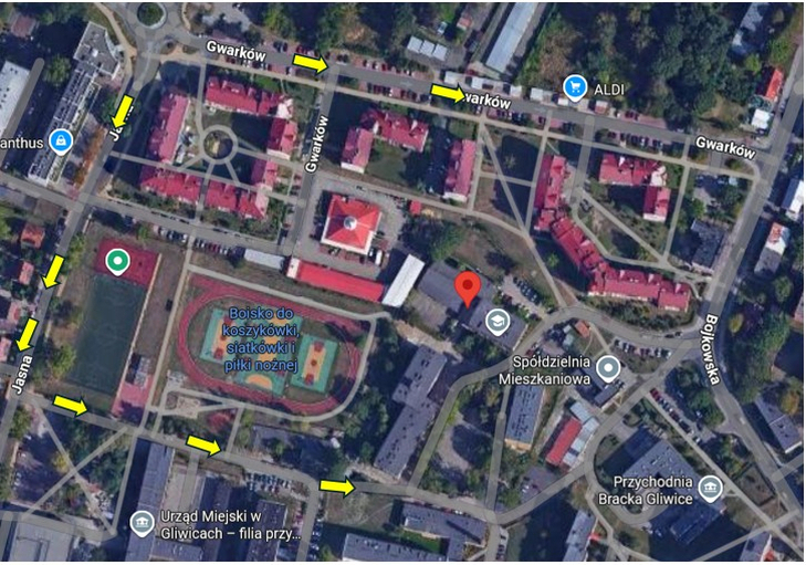 mapka dojazdowa do szkoły na czas remontu drogi dojazdowej